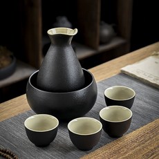 정종 데우기 홈파티 끓이는 중탕 일본술 집들이 가정용 워머 사케잔 전기 온도 조절기 세트, 1개