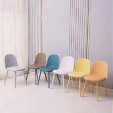 RM디자인 릴리 디자인 플라스틱 카페 인테리어 식탁 의자, 릴리-옐로우