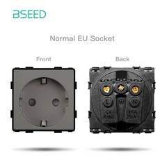 BSEED 와이파이 터치 라이트 스위치 부품 유리 패널 전용 스마트 기능 DIY EU 소켓 콘센트, EU Socket, 1개