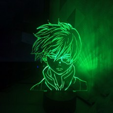 내 영웅 아카데미 Led 야간 조명 램프 미도리 야 이즈 쿠 그림 야간 조명 어린이를위한 침실 장식 멋진 생일 선물 3d 램프|LED 나이트 라이트|, 1개, DJ-QDS205, 16 color with remote