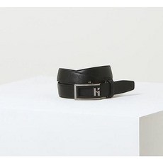 [헤지스](대구_)블랙 빅로고 버클 가죽 자동벨트 HJBE0F775BK