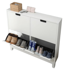 이케아 아파트현관신발장 STALL 4칸 신발장-벽고정나사포함