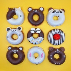 아이솜씨 초콜릿 도넛 만들기 어린이 요리키트 어린이집 유치원 졸업선물 답례품, 도넛 키트+2개입(곰돌이)1개