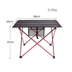 야외 테이블 레드 사계절 접이식 캠핑 테이블 간단한 초경량 책상 낚시 테이블 7075 Al 접이식 홈 가구, M