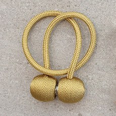 하루네 커텐 끈 마그네틱 자석 장식 걸이 커튼정리 집게 후사고리 (1+1) 46cm, 골드  (1+1), 1세트