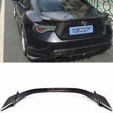 카본 KS 스타일 GT86 BRZ 리어 트렁크 스포일러 스바루 토요타 GT86용 리얼 카본 fiber, white