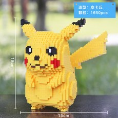 포켓몬스터 피카츄 대형 나노블럭 미니블럭 18cm, 단품