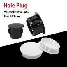 홀캡 10pcs 40mm 플라스틱 구멍 플러그 나일론 블랙 그레이 화이트 더스트 캡 플랫 헤드 예약, 10개