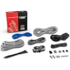 DS18 AMPKIT0 – 8GA CCA 차량용 오디오 앰프 설치 키트 트루 게이지 와이어 퓨즈 홀더 60A 포함 완전한 배선, 1개