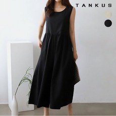 린넨민소매점프수트
