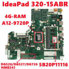 Lenovo-아이디어패드 320-15ABR 노트북 마더보드 용 dg526/dg527/DG726 NMB341 메인 보드 (FX9800P 4G-RAM, 한개옵션0
