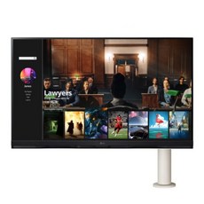 LG 스마트모니터 32SQ780SW / 32인치4K 해상도/ webOS22 / OTT / 스피커내장 / 미러링 / 리모콘포함 / 피봇 / 스위블 / 높낮이조절, LG 32SQ780SW