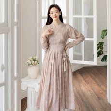 시크라인 소미 플로랄 생활한복 철릭 원피스 빅사이즈 나들이룩 모임룩