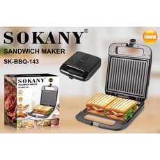 SOKANY143 샌드위치 기계 아침 식사 가정용 소형 토스터기, 미국, 143-143, 1개
