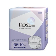 로즈 요실금 언더웨어 팬티형 중형 80매 성인기저귀, 8팩, 10매입