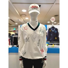 디즈니골프 NC불광 여성 가을 브이넥형 바람막이 티셔츠 아이보리 DN3LJB005-IV