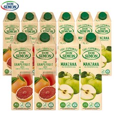 예이니식품 돈시몬 착즙주스 자몽1L 5개+사과1L 5개 (총10개) 음료수생과일어린이, 1L, 1세트