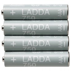 충전건전지/충건전지/충전기/이케아 충전 건전지/이케아 LADDA 라다 충전지 HR03 AAA 1.2V 750mAh / 4개 한세트