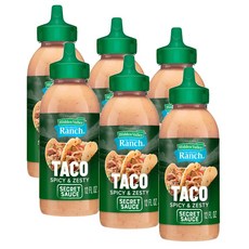 히든벨리 스파이시 오리지널 랜치 타코 시크릿 소스 Hidden Valley Spicy Original Ranch Secret Sauce, 6개, 355ml