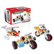 아재몰_(1237412)_어린이 교육용 장난감_3 In 1 DIY Assembling Electric Self-Concept Car Aircraft Model Building Blocks Puzzle Kids Gift Toys, 단품