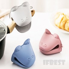 IFBEST 실리콘 주방장갑 귀여운주방장갑, 그레이