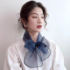 시크해 3950 시스루 롱스카프 여성스카프 머플러 간절기 봄 가을 리본스카프