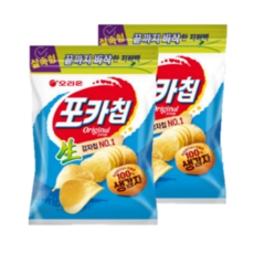 오리온 포카칩 오리지널 지퍼백, 266g, 2개