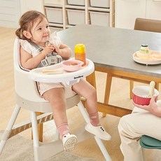 베네베네 멀티4in1 하이체어 식탁의자 부스터, 아이보리