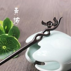 명품 비녀 은 옥 나무 칠보 전통 한복 나비 머리 흑단목잠수오목고전목잠고풍한복비녀보행창의