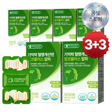 징코 플러스 은행잎 추출물 식약청인증 기억력 혈행 개선 메이제이, 6박스, 30정