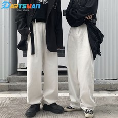 미스터힙합 KD [M-2XL 기획] 남성 와이드 레그 캐주얼 한국 패션 데님 팬츠