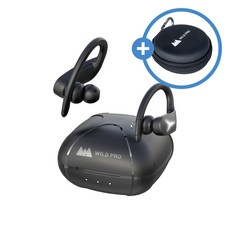 와일드프로 스포츠 운동 귀걸이형 TWS 블루투스 무선 이어폰 MT-BE1030, 블랙