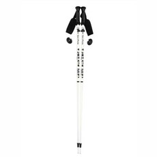  스키폴 겨울 경량 등산스틱 고성능 카본폴대 스탠드, 흰색한 쌍 125cm, 125cm 