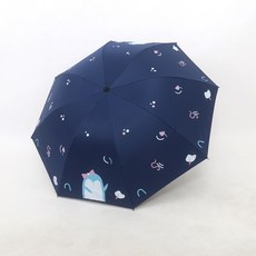 YADA 패션 러블리 만화 펭귄 3 접는 우산 비 UV 애니메이션 어린이 우산 여성용 Man Wi