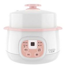 죽제조기 라쿤 ddz-8a전기끓임 그라탕 냄비도자기 미니 전자동 전기냄비 1-2인 아기 죽끓이기, T01-핑크