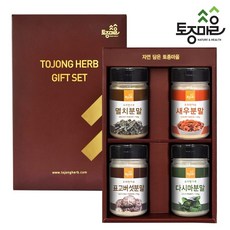 [토종마을]요리앤가루 선물세트(D)(멸치 새우 표고 다시마), 1개