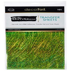iCraft Deco Foil Transfer Sheets by Brutus Monroe 6" x 12" 10 Sheets per Pack Green Sketch null, 1
