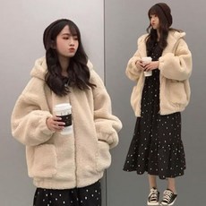 핫딜 양털 뽀글이 후드집업 점퍼 여성 여자 잠바 자켓 패딩(상세페이지 확인)