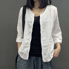 여성린넨점퍼