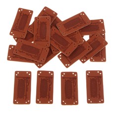 GHSHOP 20 pcs pu 가죽 태그 레이블 만화 패턴 바느질 옷 패치 diy 공예 꾸밈, 005, 20개