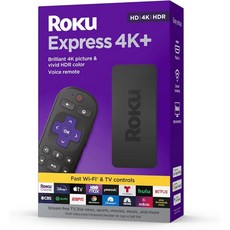 TV 스틱 Roku Express 4K+ 스트리밍 장치 4K/HDR 음성 원격 무료 및 라이브 631897 - 4k동영상재생기