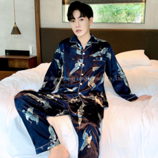 남성 봄 여름 가을 홈웨어 빅사이즈 큰옷 잠옷 파자마 실내복 누빔 데일리 좋은 잠옷 세트