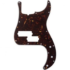 펜더 아메리칸 정밀 베이스 4Ply 블랙 펄을 위한 Musicly Pro 5String 13홀 컨템포러리 P 픽가드, 4Ply Tortoise Shell, 1개