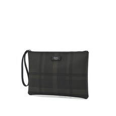 닥스 악세서리 남성 20FW [DAKS BASIC] MEDIUM 카키 패치장식 가죽 클러치백 DBBA0F955K3