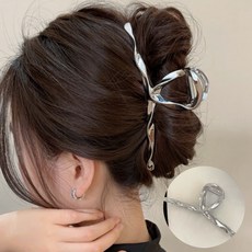 릴리앤코 유광 메탈 꼬임 집게핀