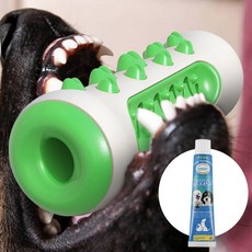  포부스 강아지 치석제거 이갈이 장난감 치약 세트, 1세트 