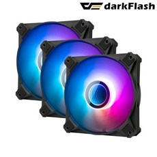 다크플래시 darkFlash 인피니티8 ARGB 3PACK 시스템쿨러 (블랙)