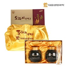 대웅생명과학 도라지 진액고 500gX2병 1세트+선물용보자기 포함, 단품/단품