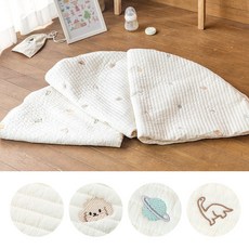 모데즈 누빔 자수 아기 원형러그용 커버 8종, 기본형, 다이노, 1개