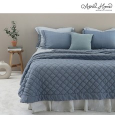 [AK PLAZA] [에이프릴홈] 리브레3 모달 목화 워싱 스프레드Q, 블루(330